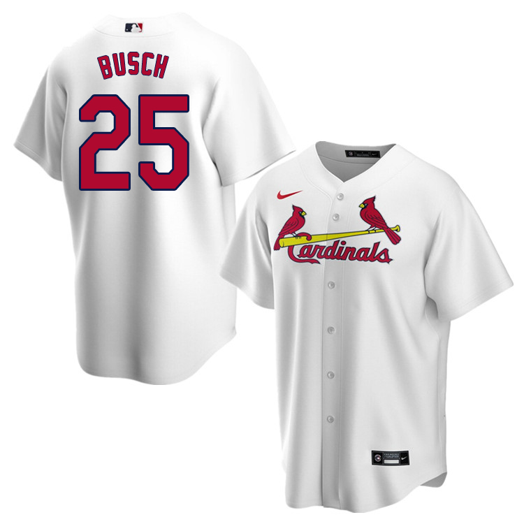 Nike Men #25 Gussie Busch St.Louis Cardinals Baseball Jerseys Sale-White